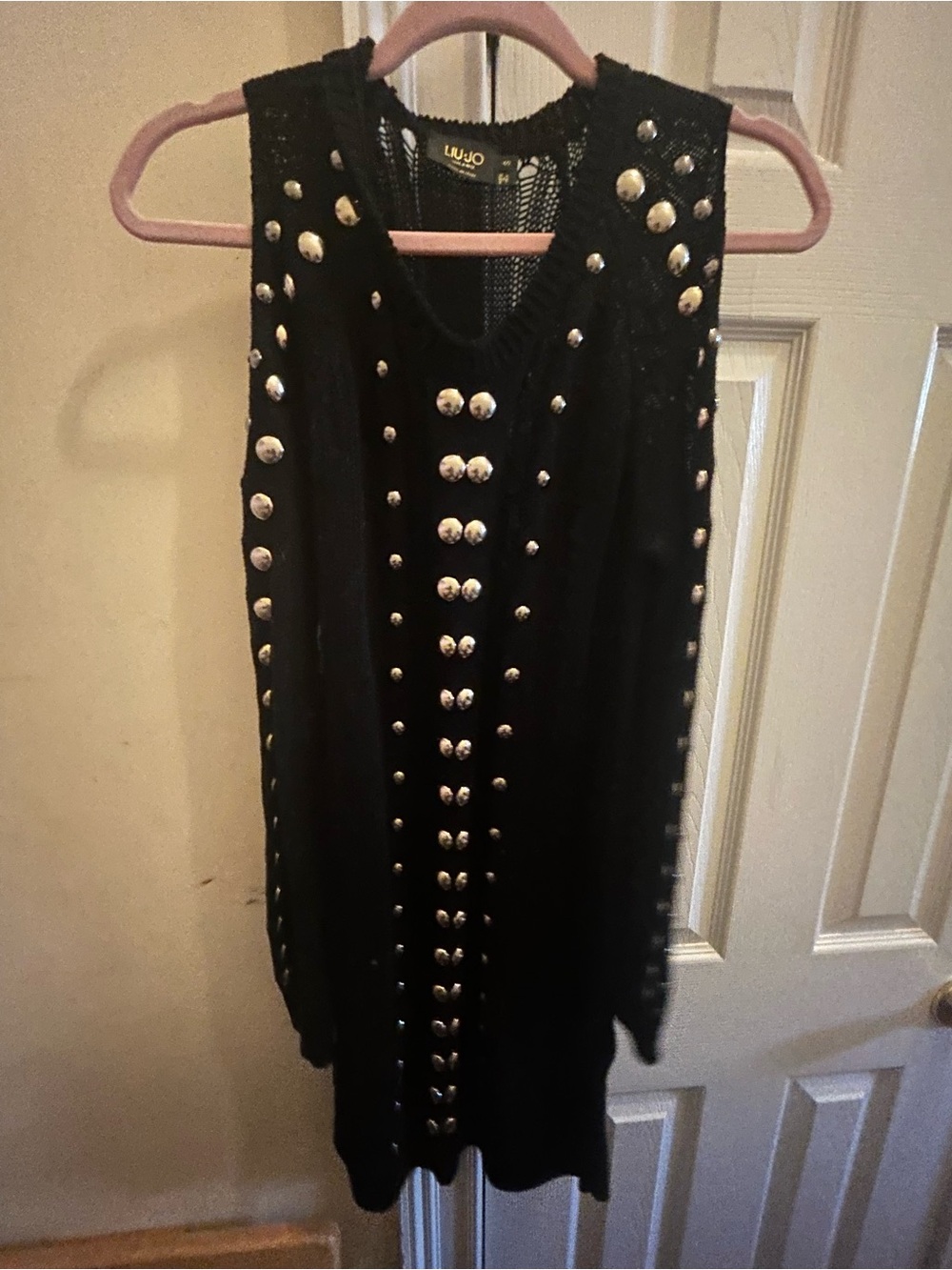 Liu Jo Black StuddedKnit Dress